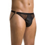 Мужские открытые слипы Passion 034 OPEN LUKE XXL/XXXL Black, экокожа