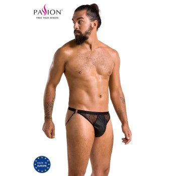 Мужские открытые слипы Passion 034 OPEN LUKE XXL/XXXL Black, экокожа