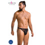 Мужские открытые слипы Passion 034 OPEN LUKE XXL/XXXL Black, экокожа