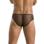 Чоловічі труси зі шнурівкою Passion 035 SLIP RICHARD L/XL Black, екошкіра, сітка