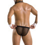 Комплект эротического мужского белья Passion 036 ALFRED XXL/XXXL Black, трусы, воротник, манжеты