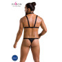 Комплект чоловічої білизни зі стреп Passion 039 SET ANDREW L/XL Black, стринги, шлейки