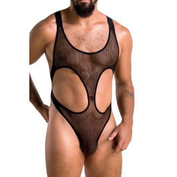 Чоловіче сітчасте боді Passion 040 LEON S/M Black, сітка, резинки