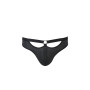 Мужские слипы с вырезами Passion 041 SLIP JOE S/M Black, экокожа, открытые ягодицы
