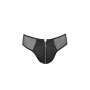 Чоловічі сліпи на блискавці Passion 042 SLIP TIMMY L/XL Black, екошкіра, сітка