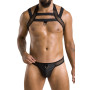 Комплект мужского белья с креплениями Passion 043 JACOB XXL/XXXL Black, трусы, шлейка