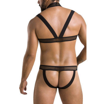 Комплект мужского белья с креплениями Passion 043 JACOB XXL/XXXL Black, трусы, шлейка
