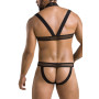 Комплект мужского белья с креплениями Passion 043 JACOB XXL/XXXL Black, трусы, шлейка