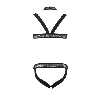 Комплект мужского белья с креплениями Passion 043 JACOB XXL/XXXL Black, трусы, шлейка