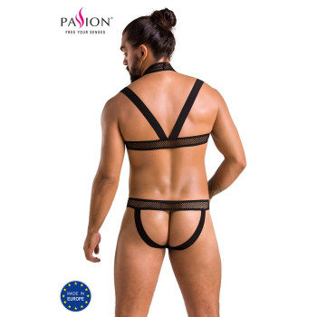 Комплект мужского белья с креплениями Passion 043 JACOB XXL/XXXL Black, трусы, шлейка