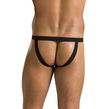 Чоловічі сліпи на шнурівці Passion 044 SLIP BEN L/XL Black, екошкіра, люверси