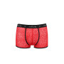Чоловічі прозорі боксери Passion 046 SHORT PARKER XXL/XXXL Red, сітка, під леопард