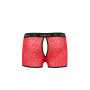 Чоловічі прозорі боксери Passion 046 SHORT PARKER XXL/XXXL Red, сітка, під леопард