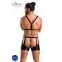 Комплект эротического мужского белья Passion 047 SET JOHN S/M Black, трусы, портупея