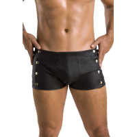 Мужские кожаные боксеры с заклепками Passion 048 SHORT DAVID XXL/XXXL Black