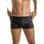 Чоловічі шкіряні боксери із заклепками Passion 048 SHORT DAVID XXL/XXXL Black