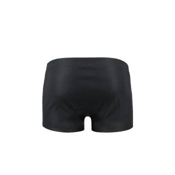 Чоловічі шкіряні боксери із заклепками Passion 048 SHORT DAVID XXL/XXXL Black