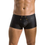 Мужские кожаные боксеры с клапаном Passion 050 SHORT PATRICK XXL/XXXL Black