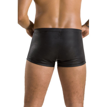 Мужские кожаные боксеры с клапаном Passion 050 SHORT PATRICK XXL/XXXL Black