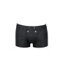 Мужские кожаные боксеры с клапаном Passion 050 SHORT PATRICK XXL/XXXL Black