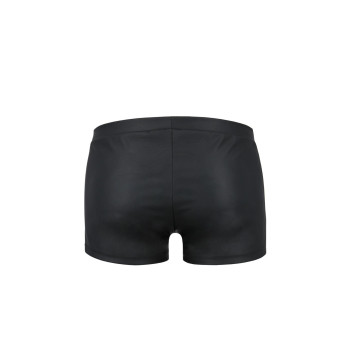 Мужские кожаные боксеры с клапаном Passion 050 SHORT PATRICK XXL/XXXL Black
