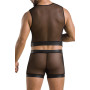 Комплект мужского белья на шнуровке Passion 053 SET WILLIAM XXL/XXXL Black, жилет, боксеры