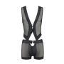 Комплект мужского белья на шнуровке Passion 053 SET WILLIAM XXL/XXXL Black, жилет, боксеры
