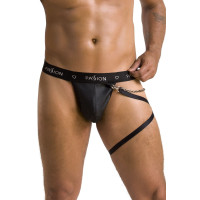 Чоловічі трусики танга з підв’язкою Passion 058 THONG BILL L/XL Black