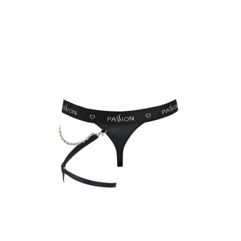 Чоловічі трусики танга з підв’язкою Passion 058 THONG BILL S/M Black