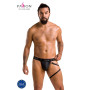 Чоловічі трусики танга з підв’язкою Passion 058 THONG BILL S/M Black