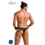 Чоловічі трусики танга з підв’язкою Passion 058 THONG BILL S/M Black