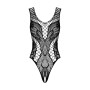 Бодістокінг з вирізами Obsessive B138 teddy S/M/L, black, з доступом