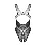 Бодістокінг з вирізами Obsessive B138 teddy S/M/L, black, з доступом
