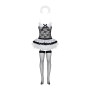 Еротичний костюм покоївки зі спідницею Obsessive Housemaid 5 pcs costume S/M, black, топ, спідниця, стринги, пов'язка на голову, п