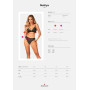 Комплект белья Obsessive Natilya 2-pcs set XS/S, black, бюстгальтер, трусики
