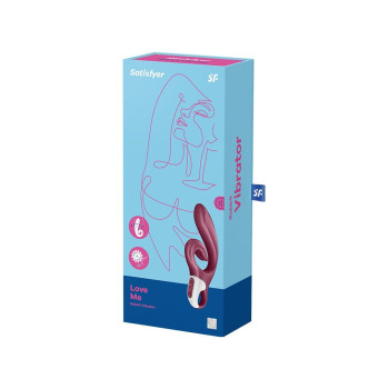 Вибратор-кролик Satisfyer Love Me Red, гибкий, отросток с тройным кончиком