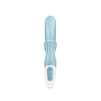 Вибратор-кролик Satisfyer Love Me Blue, гибкий, отросток с тройным кончиком