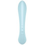 Двосторонній вібратор-кролик Satisfyer Triple Oh Light Blue, 3 мотори, руків’я-масажер