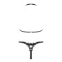 Напівпрозорий комплект Obsessive Celia Noir 2-pcs set XS/S, бюстгальтер, стрінги