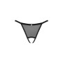 Прозорі стрінги з доступом Obsessive Celia Noir crotchless thong XL/2XL