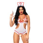 Костюм медсестры Leg Avenue Naughty Nurse, one size, боди и шапочка