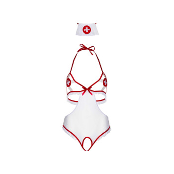 Костюм медсестры Leg Avenue Naughty Nurse, one size, боди и шапочка