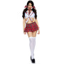 Костюм школярки Leg Avenue Miss Prep School S/M, топ, спідниця, краватка, бантики