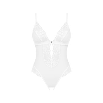 Еротичне напівпрозоре боді Obsessive Heavenlly crotchless teddy M/L, з доступом