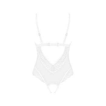 Еротичне напівпрозоре боді Obsessive Heavenlly crotchless teddy M/L, з доступом