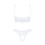 Еротичний комплект Obsessive Heavenlly 2-pcs cupless set XS/S, відкриті груди, з доступом