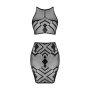 Еротичний напівпрозорий комплект Obsessive K101 top & skirt S/M/L, топ, спідниця