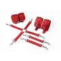 Набір для БДСМ Feral Feelings BDSM Kit 3 Red, наручники, поножі, хрестовина