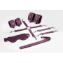 Набор Feral Feelings BDSM Kit 5 Burgundy, наручники, поножи, крестовина, маска, паддл