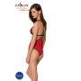 Напівпрозоре боді з мереживом Passion PEONIA BODY XXL/XXXL red